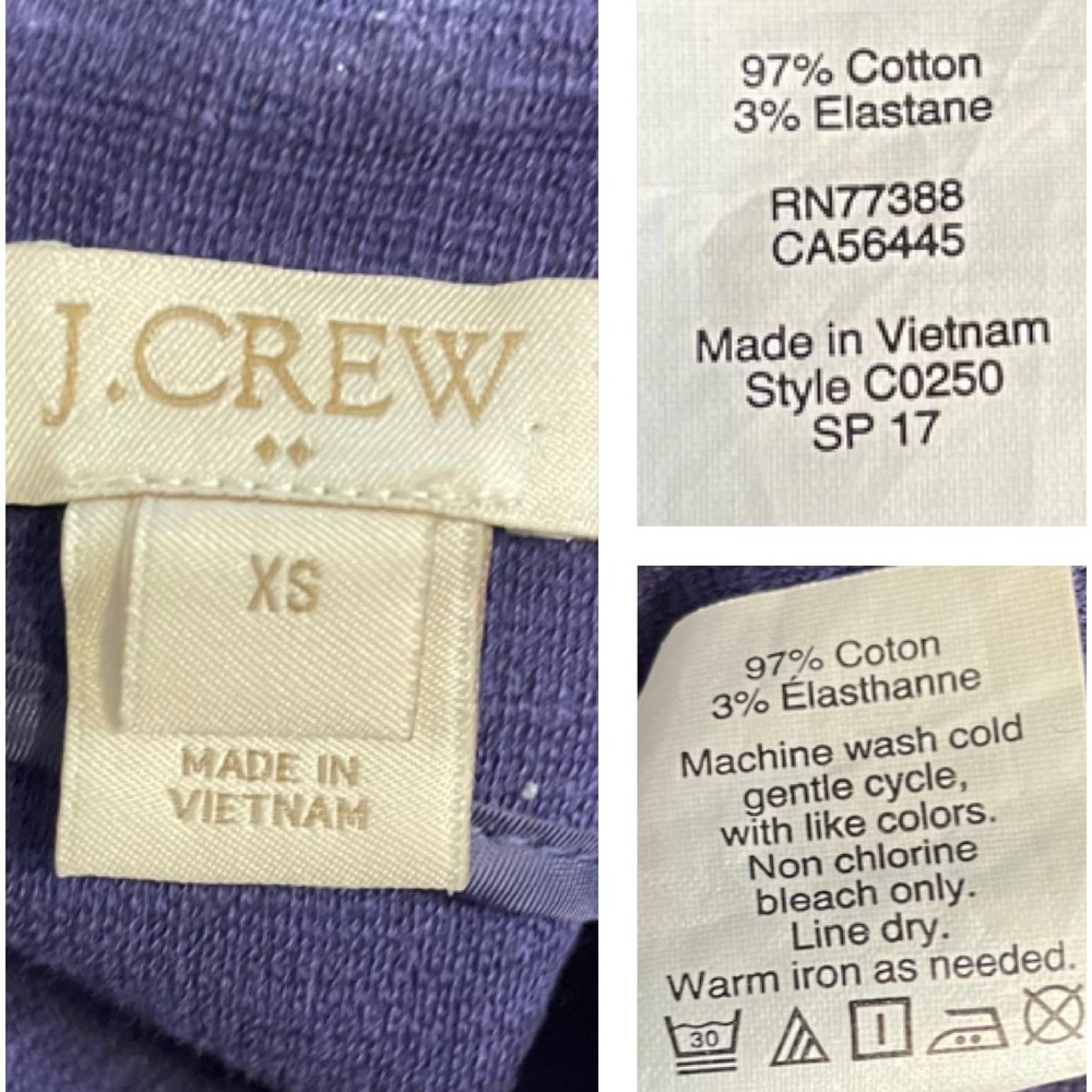 J Crew Blue Purple Knit Sleeveless Fit and Flare Dress XS - Picture 4 of 5